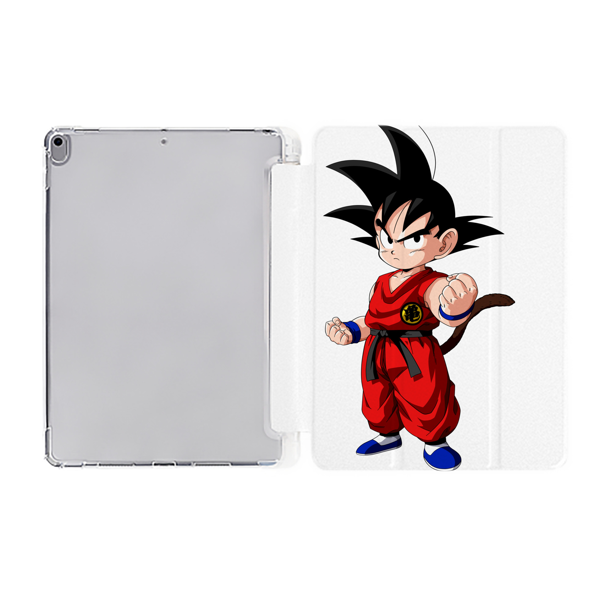 （画像用） ドラゴンボール 孫悟空（そん ごくう）Son Goku カカロット DRAGON BALL Kakarotto IPad ケース ペン収納付き 三つ折りスタンド PUレザー×シリコン 対応機種9.5/10.5/10.9インチ